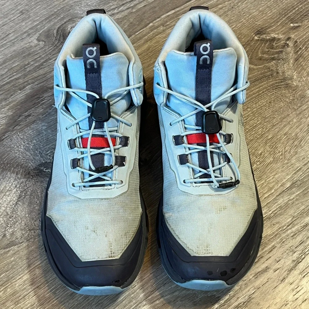 On Cloudhero Mid Waterproof Hiking Boots Glacier Black Youth 5 Women 6.5 EU 37.5